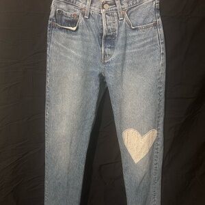 Levi’s 501 with Heart Patch